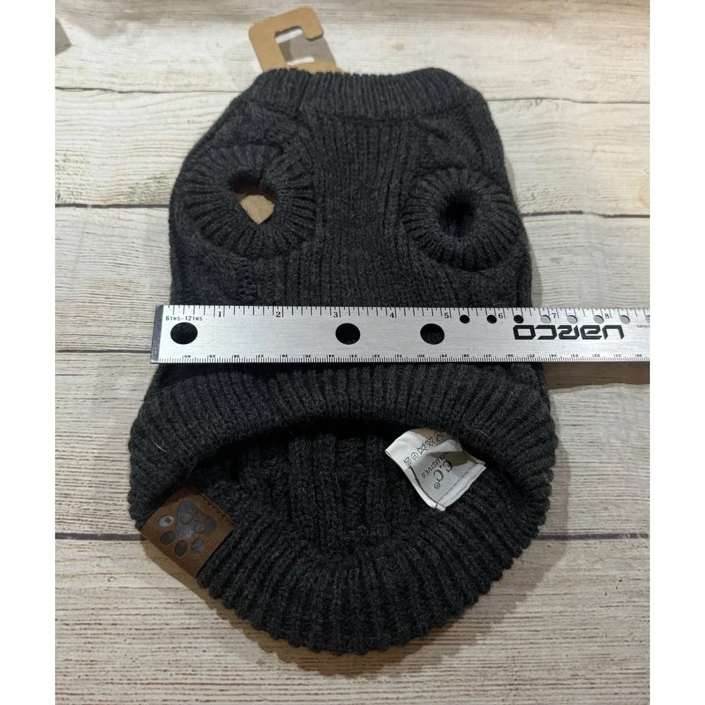 NWT C.C. Beanie Dog Sweater Dark Gray Size Small New with Tags GTubG